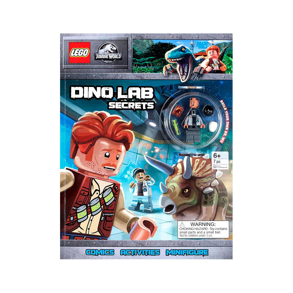 LEGO Jurassic World Dino Lab Secrets Libro con Actividades