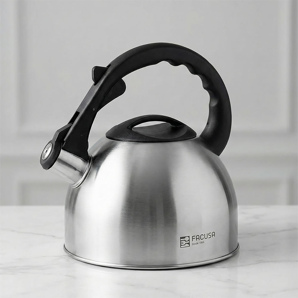 Tetera 3 Litros Facusa Elegant Acero Inoxidable Silbadora