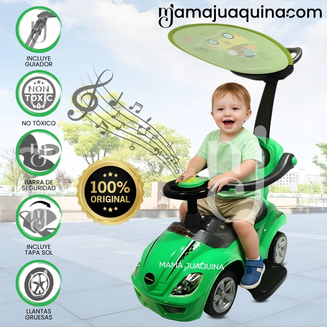 Correpasillo Empujador Buggy «MEGACAR» para Niños Verde