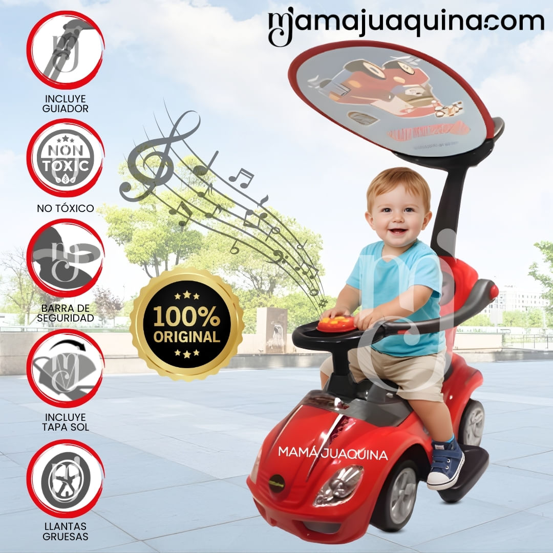 Correpasillo Empujador Buggy «MEGACAR» para Niños Rojo