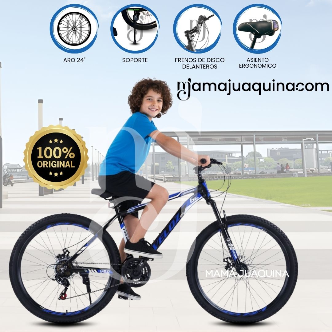 Bicicleta Deportiva Aro 24 «LANDER ROMA» Edición Limitada Azul