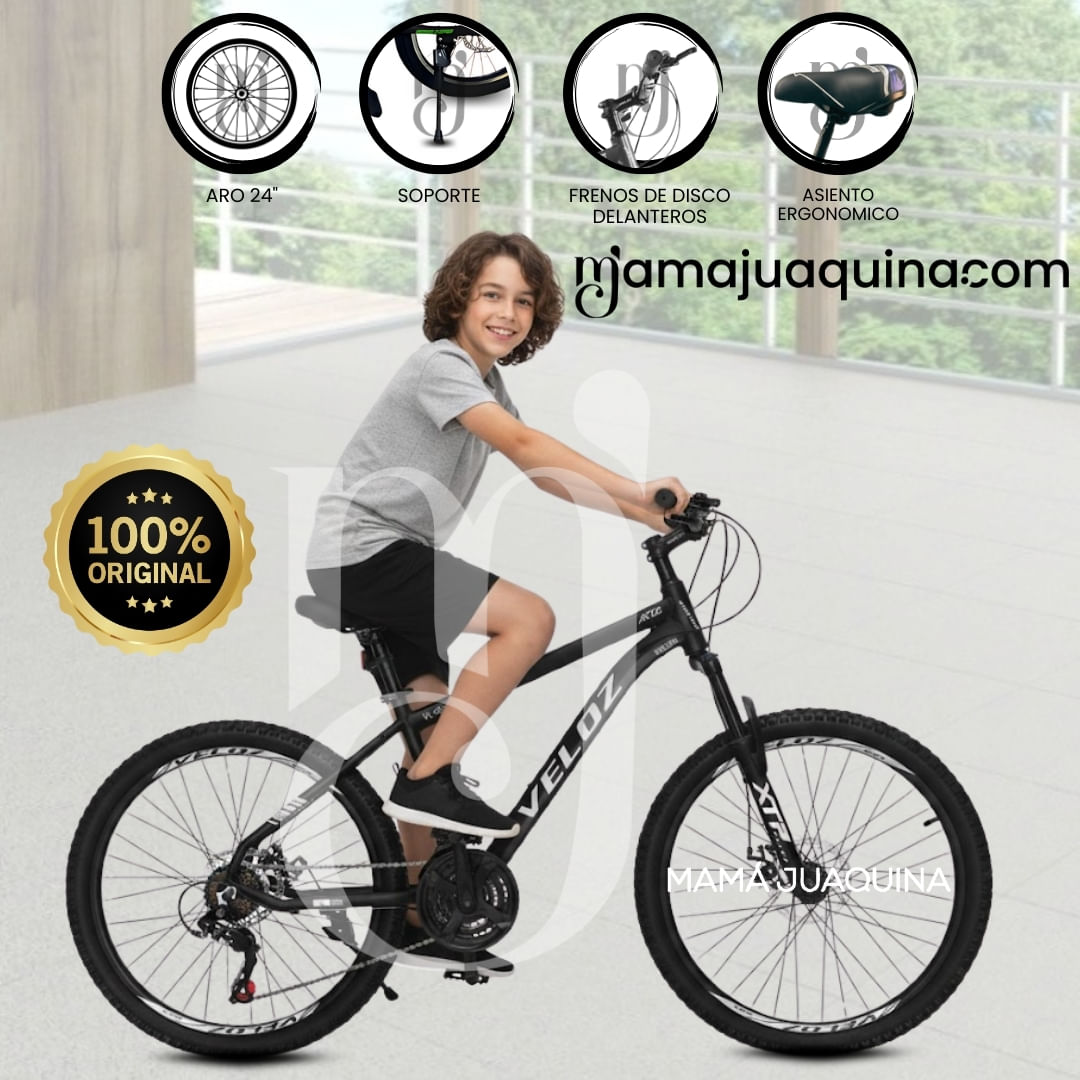 Bicicleta Montañera Aro 24 «CROMOLY» Edición Limitada Negro