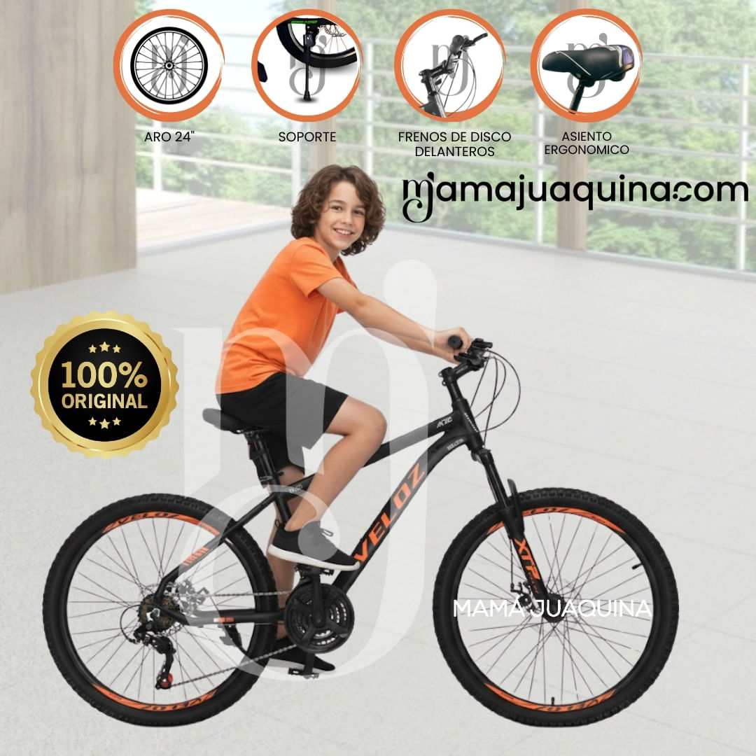 Bicicleta Montañera Aro 24 «CROMOLY» Edición Limitada Naranja