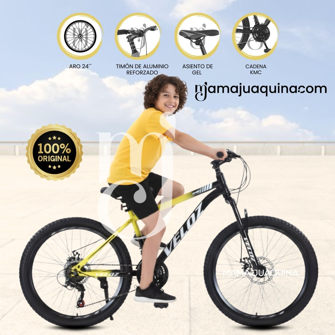Bicicleta Montañera Aro 24 «ROMA MTB» Edición Limitada Amarillo
