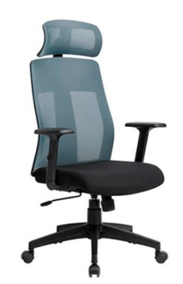 Silla Telma C/Cabecera Giratoria Negro/Gris - Ziyaz