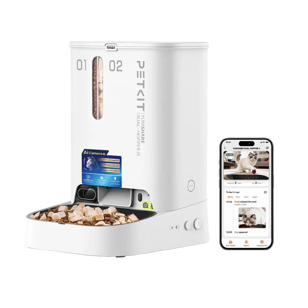 PETKIT YumShare Dual-Hopper 2 – Comedero Inteligente con Cámara
