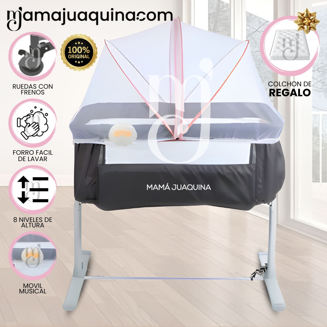 Cuna Musical de Lujo «MOZZI» Edición Limitada con Colchón Rosa