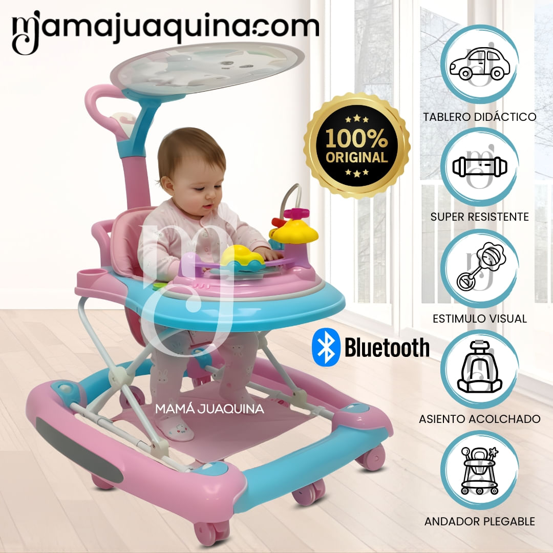 Andador con Tablero Musical «FIRST WALK II» Rosa