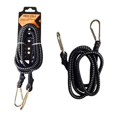 Cuerda Tensor Elastica con Clip Mosqueton para Moto 8mm x 180 cm Brickell SB-122 Negro