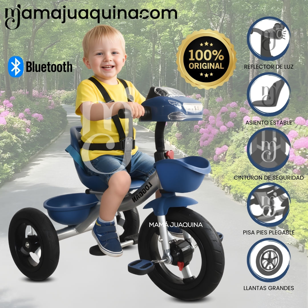 Triciclo con Bluetooth «TRILOGY» Azul
