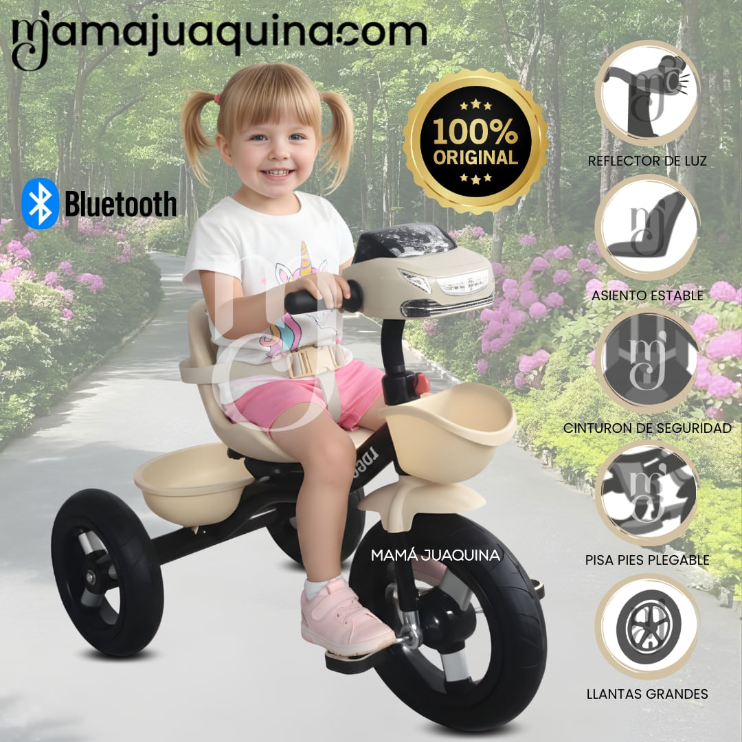 Triciclo con Bluetooth «TRILOGY» Beige