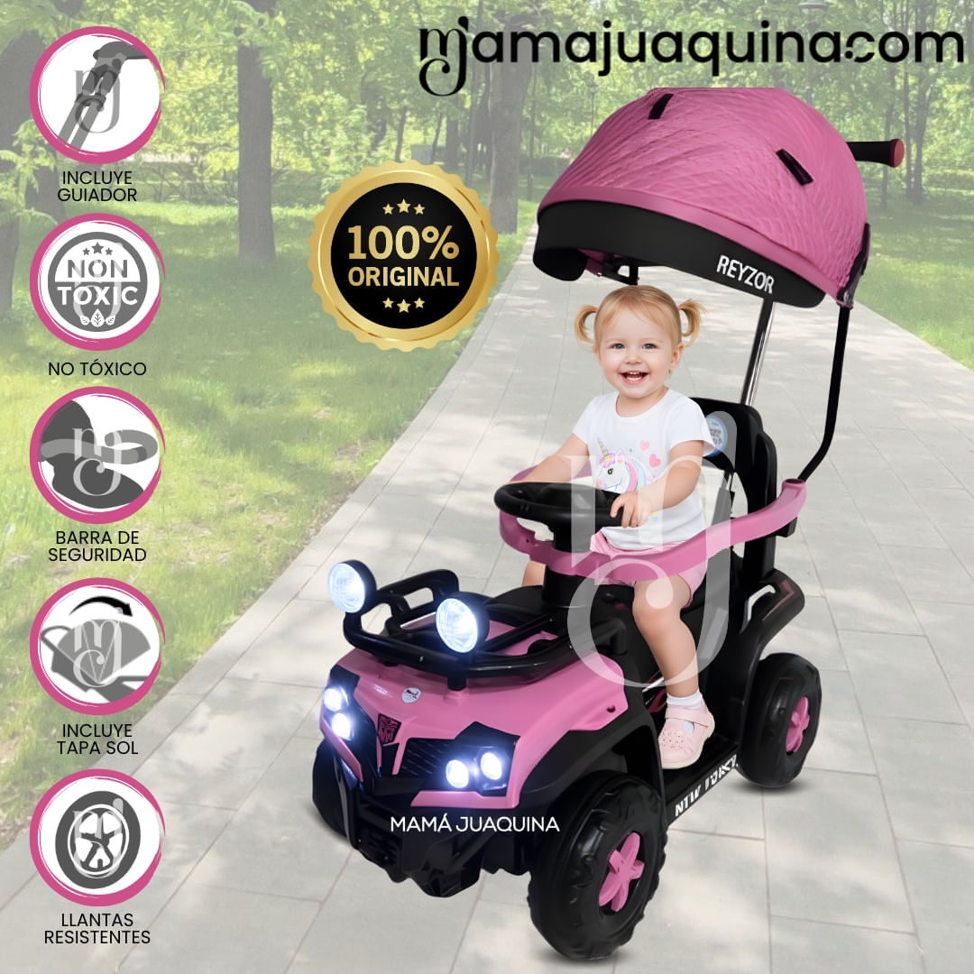 Correpasillo Guiador «REYZOR» Edición limitada para Niños Fucsia