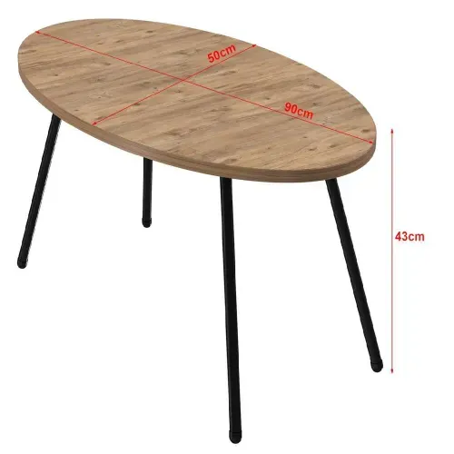 Mesa Clásica de Centro TU MESITA Romina color Marrón