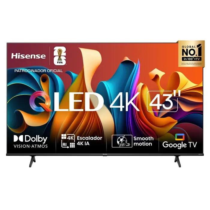 TV Hisense 43"" QLED 4K UHD Google TV 43Q6N