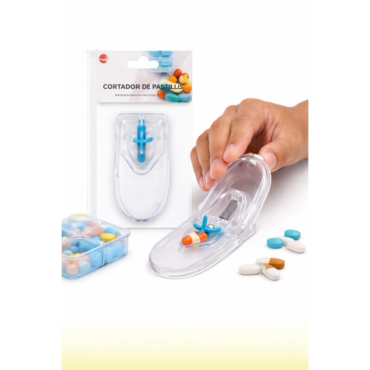 Cortador De Pastillas Portátil Preciso Con Cuchilla De Acero