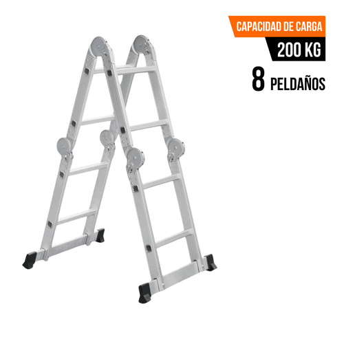 Escalera Multiposición 8 peldaños Truper