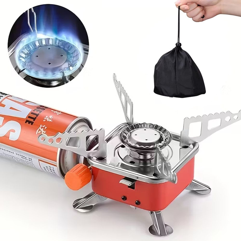 Cocina Portátil Plegable a Gas butano para Camping + funda