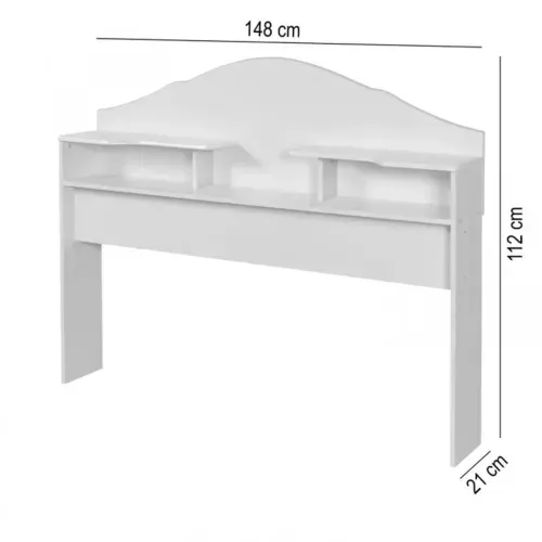 Cabecera de Cama Avon color Blanco Doble Box 1.5 plaza TU MESITA