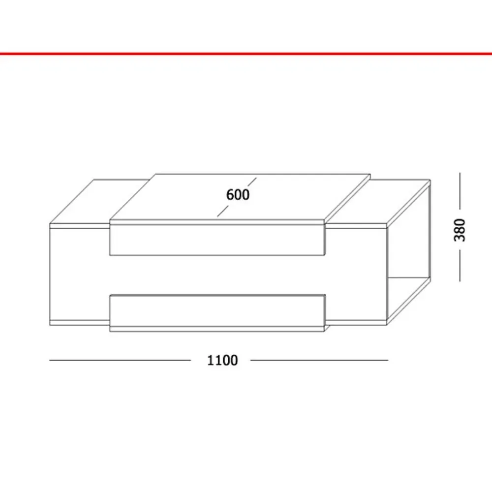 Mesa de Centro Moderna Petizza color Banco/Macadamia TU MESITA