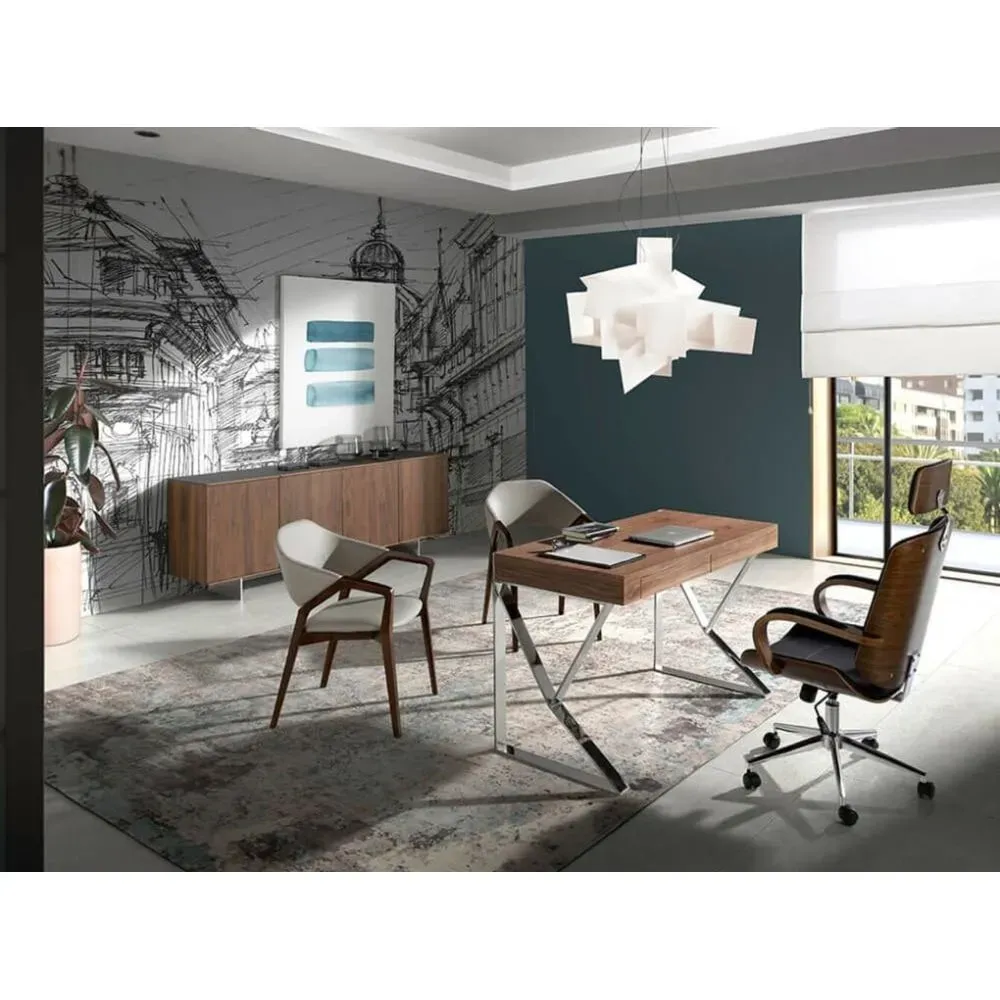 Escritorio Contemporáneo Uké Marrón 120cm