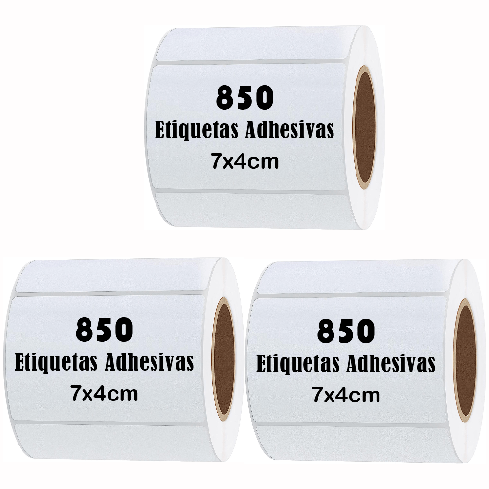 Etiqueta Termica Adhesiva 7x4cm Pack 3 Rollos