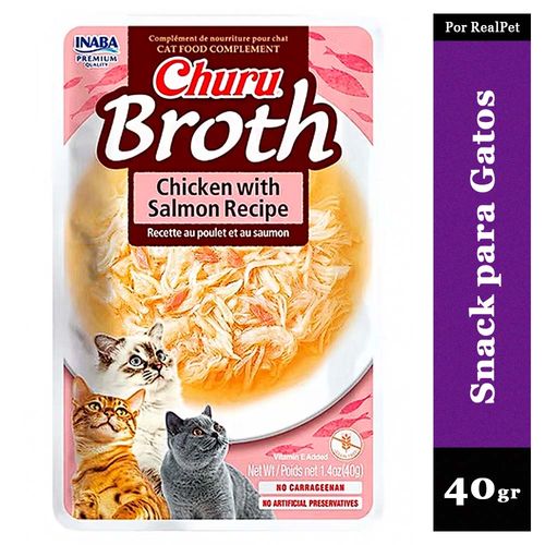Snack Sopa para Gato Churu Broth Pollo y Salmón 40gr
