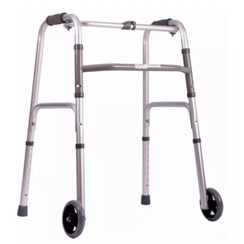 Andador de Aluminio Plegable Paso a Paso Doble Función