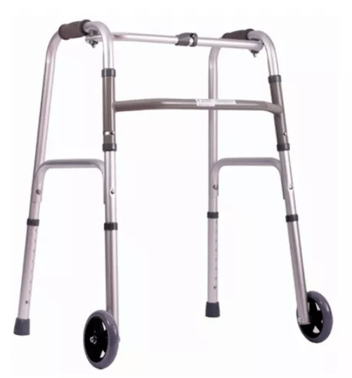 Andador de Aluminio Plegable Paso a Paso Doble Función