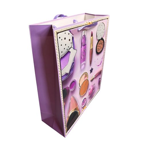 Bolsas de regalo con efecto relieve 32cm x 17cm x 10cm - Morado