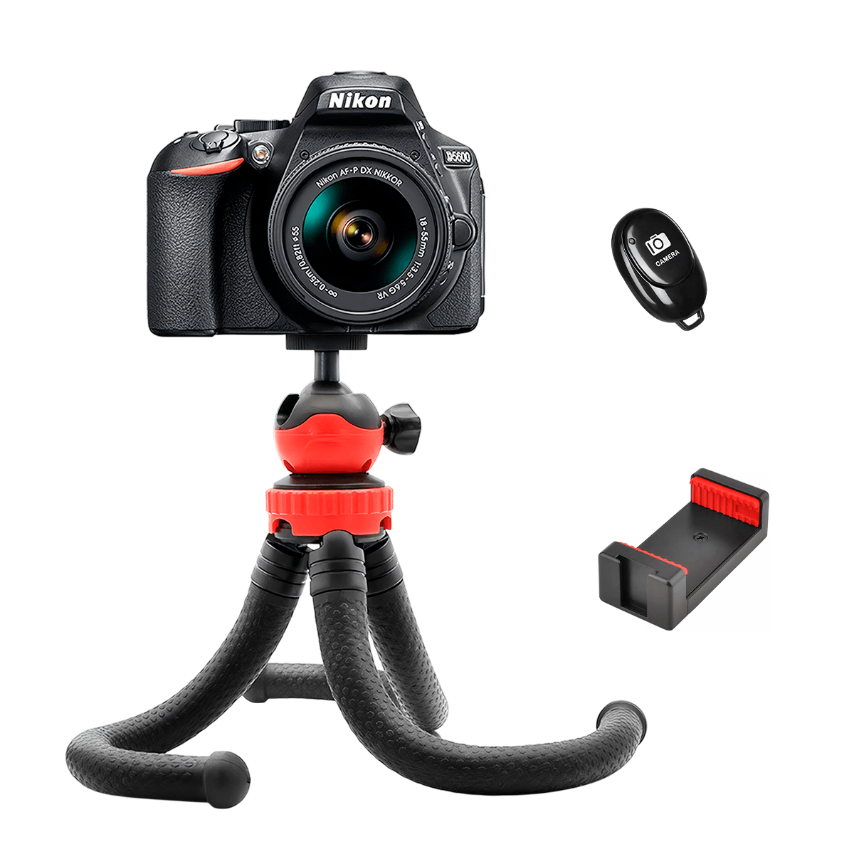 Trípode Cámaras Celulares Multifuncional Flexible Pulpo