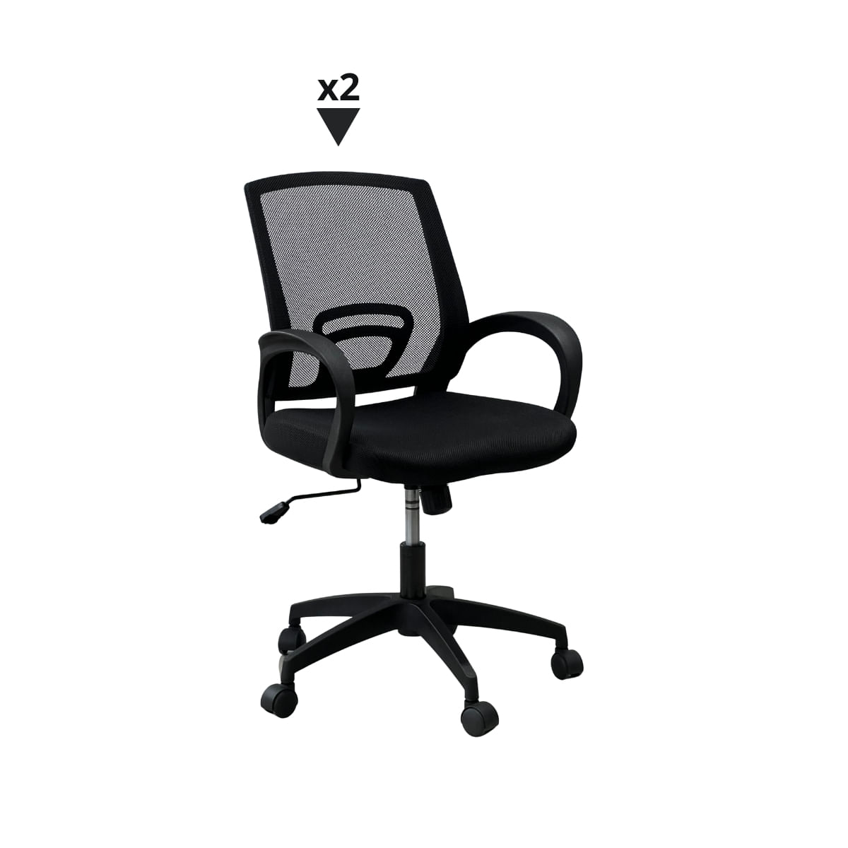 Pack Con 2 Sillas Habana Negro