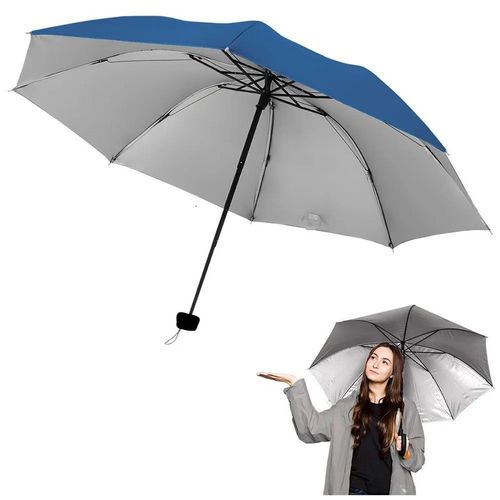 Paraguas de mano plegables sombrilla personal portatil - Azul Claro