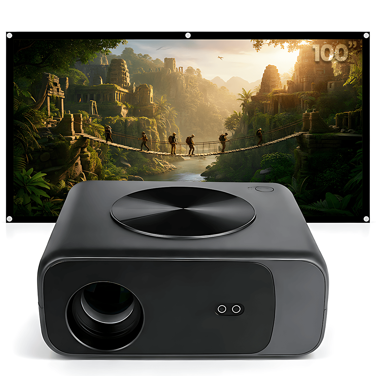 Proyector Smart Owlenz SD550 Enfoque Automático + Ecran Reflectiva 100 Pulgadas