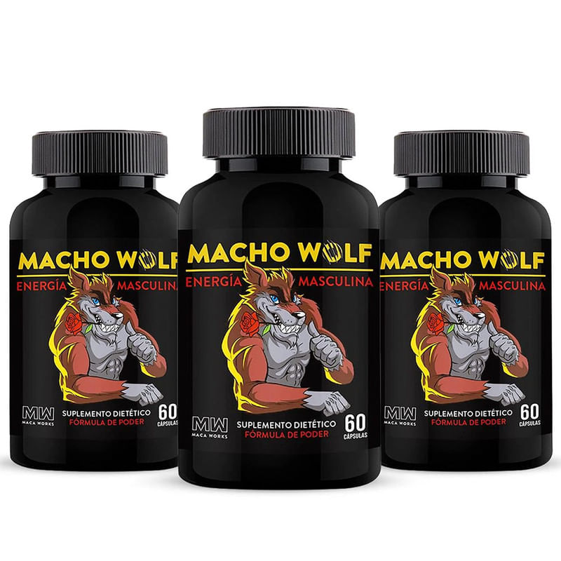 MACHO WOLF MACA WORKS 60 CÁPSULAS X 3