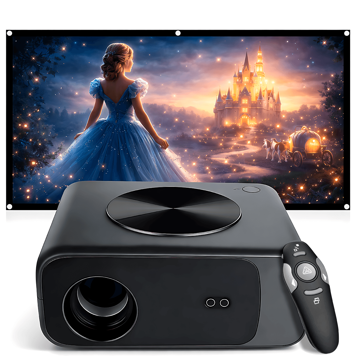 Proyector Smart Owlenz SD550 Enfoque Automático + Ecran Reflectiva 100 Pulgadas + Puntero Láser