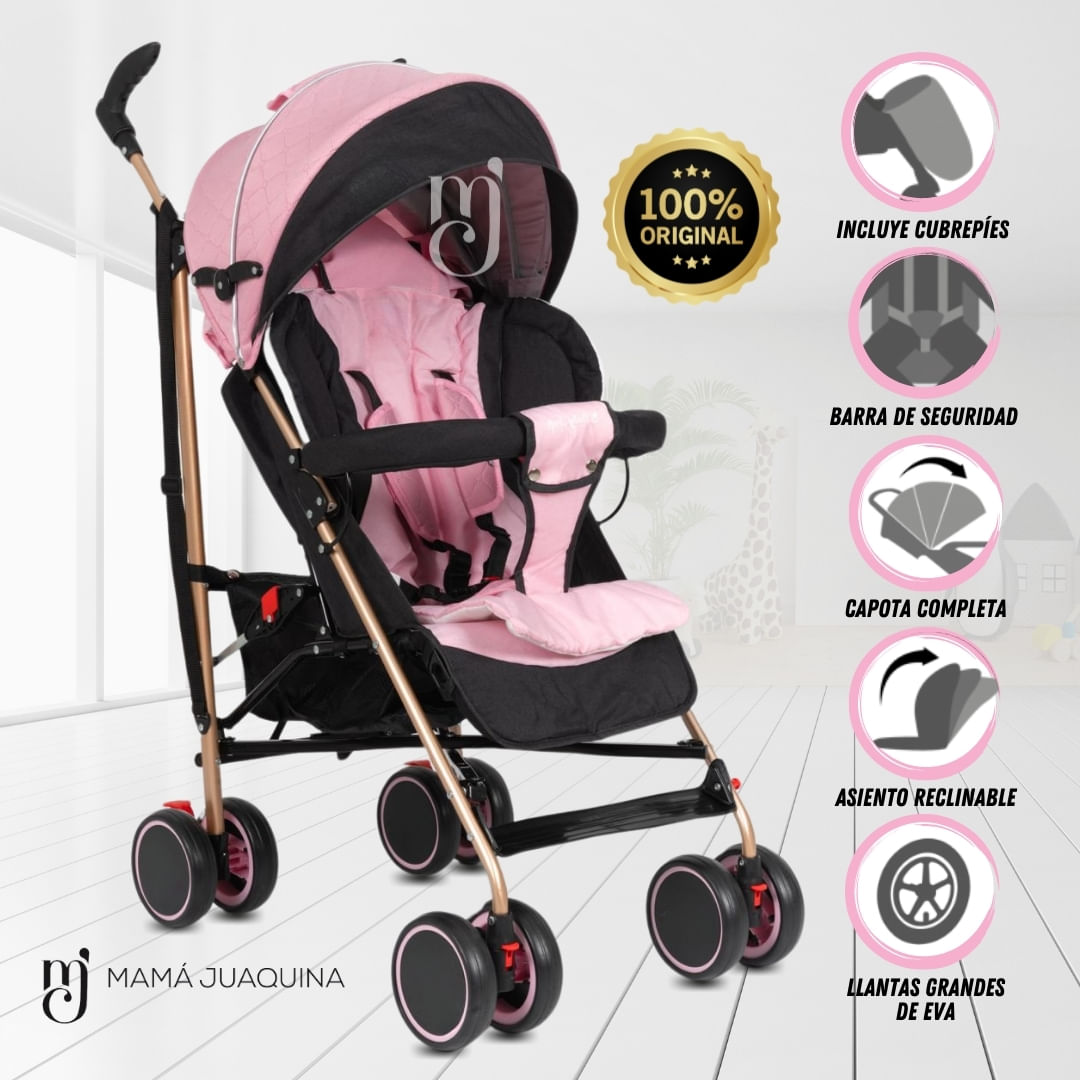 COCHE BASTÓN «MEECH» ROSADO