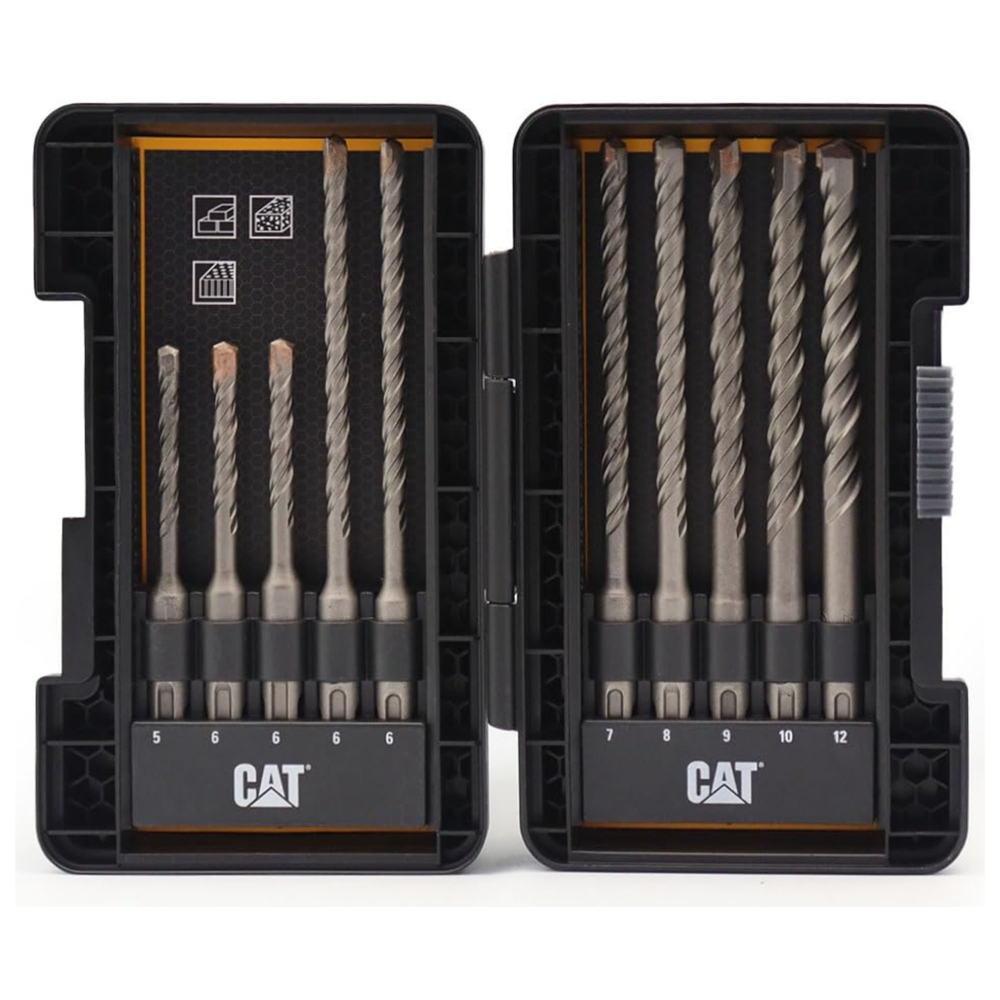 SET DE BROCAS PARA CONCRETO SDS PLUS 10 pzs. DA03901 CAT