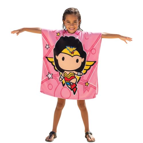 Poncho Toalla Niña Con Capucha Microfibra Suave Ideal Piscina Playa