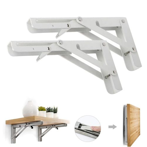 Repisa, Soporte, Ángulo Plegable Push 20cm Pack X4