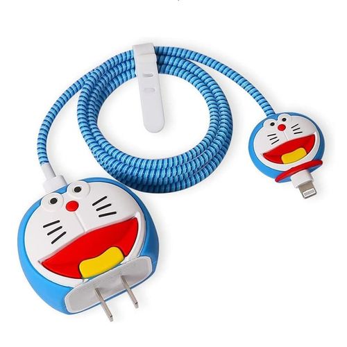 Funda Protectora de Silicona para Cargador 20W Iphone Doraemon Gato Azul - copy