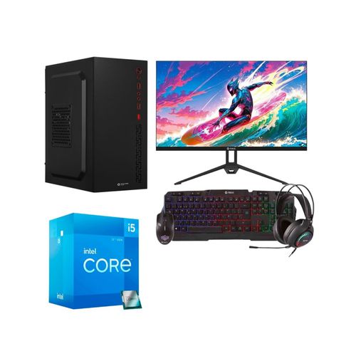 Combo PC Enkore Intel Core i5 12va+Monitor 24"+ kit Gamer 4 en 1 Intel Core i5 1TB SSD 16GB Negro +