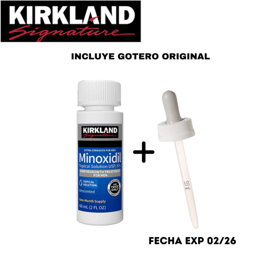 Minoxidil Kirkland 5% 1 frasco con gotero ORIGINAL