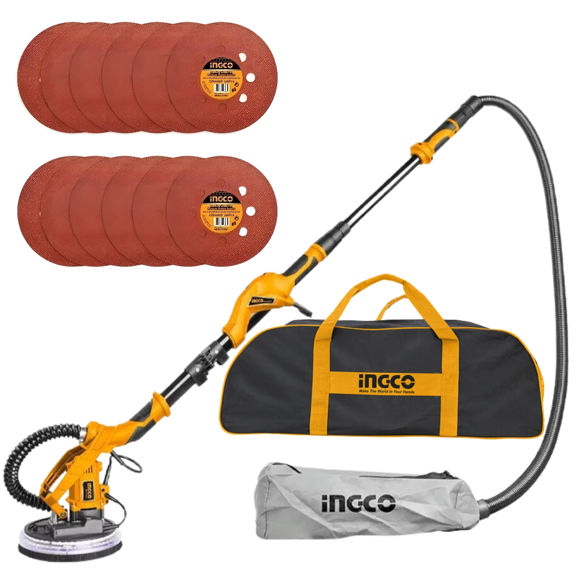 Combo LIJADORA DE PARED Y TECHO con 12 LIJAS PARA  FINO ACABADO