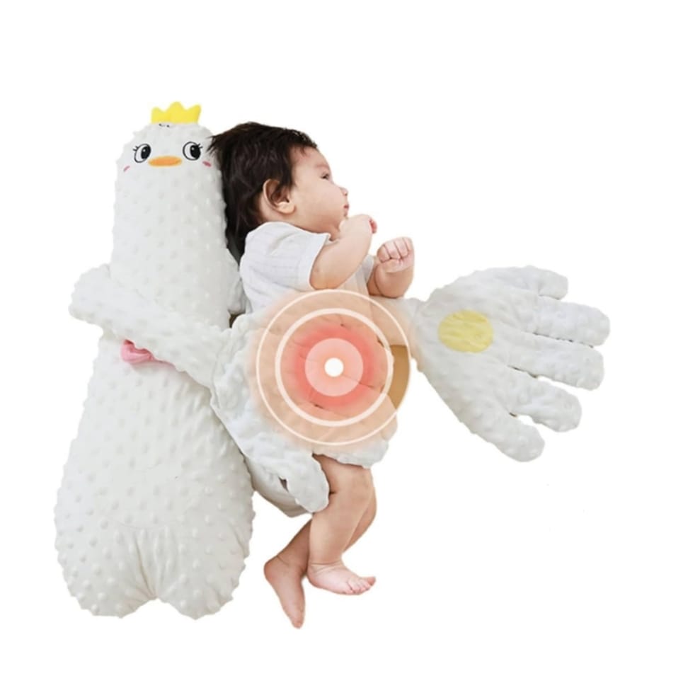 Almohada peluche POLLO  arrullador 60 Cm, Suave Y Cómoda