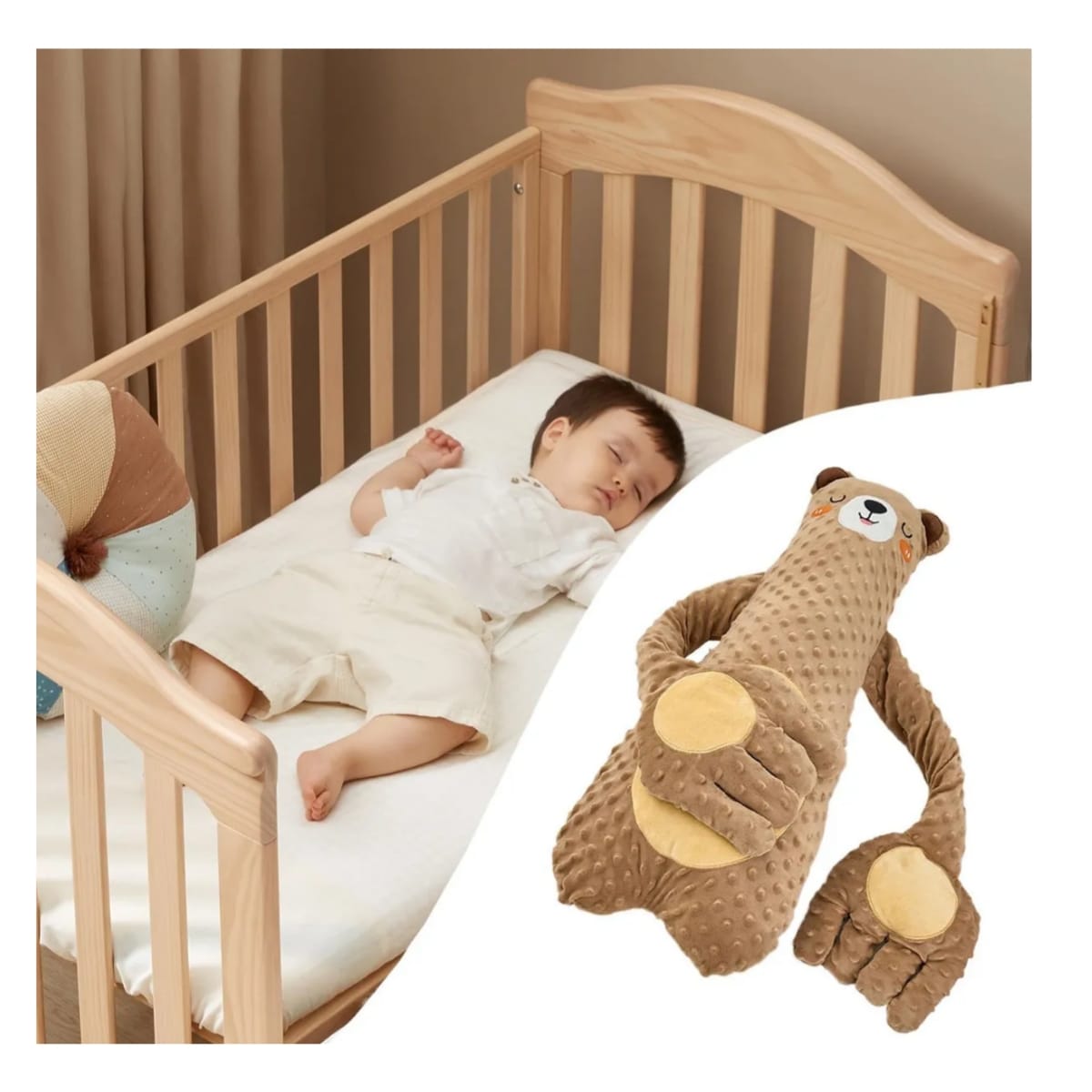 Almohada peluche OSO arrullador 60 Cm, Suave Y Cómoda