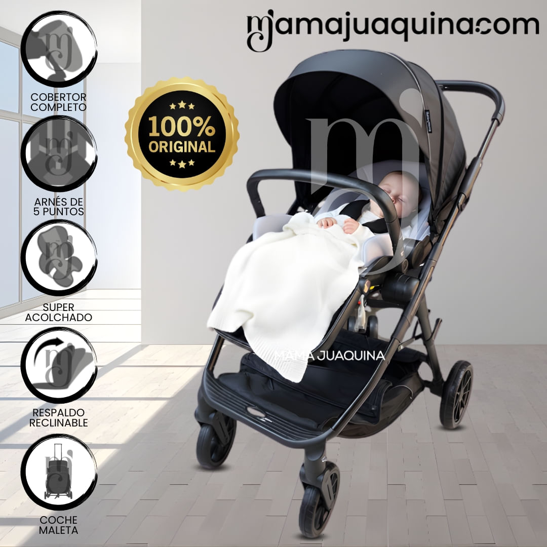 Coche Maleta de Paseo «CHICAGO » Edición Exclusiva Negro