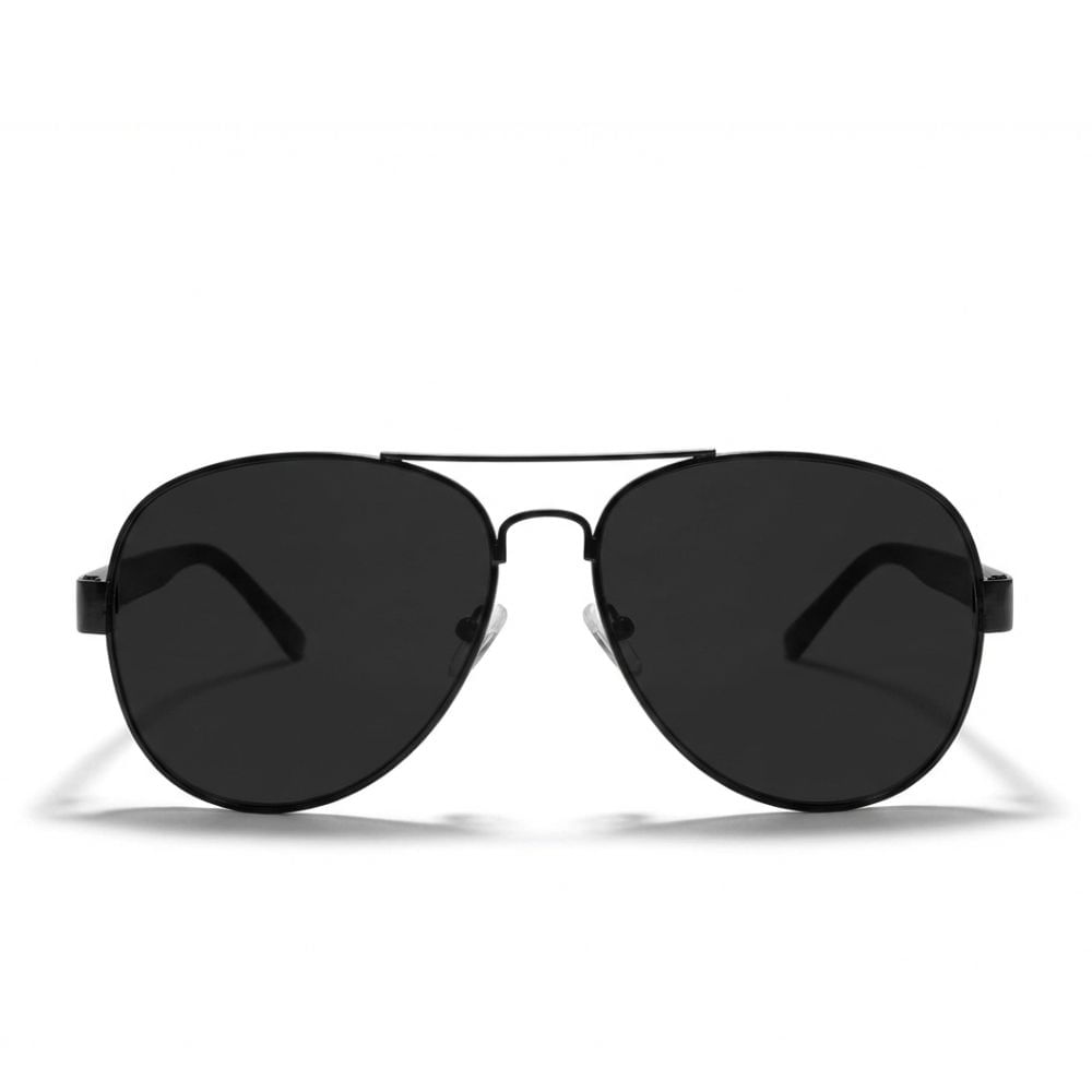 Lentes aviador de sol en negro Unisex