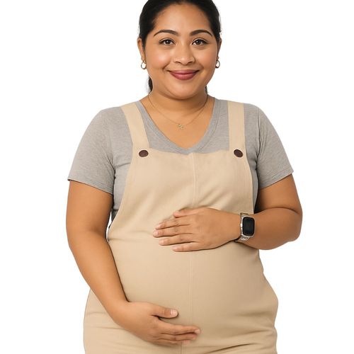 Overol de tela Maternidad y Postparto Beige S
