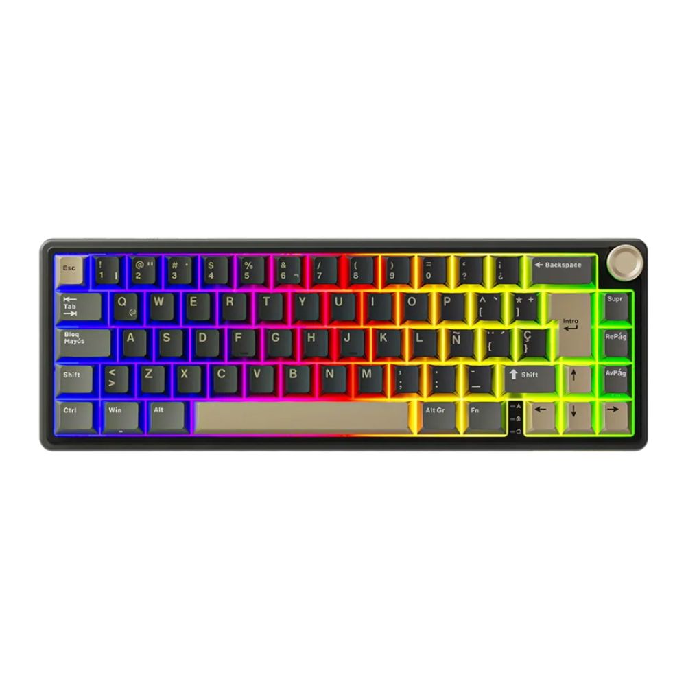Royal Kludge - Teclado R65 Wired 65% Phantom Switch Chartreuse