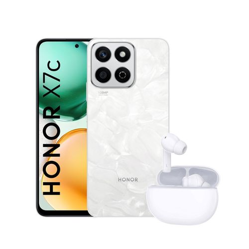 HONOR X7c 8GB+256GB - Moonlight White + Audifonos X7 Lite